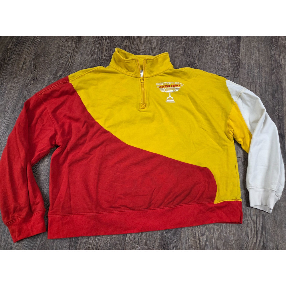 Disney Parks 2025 Lightning McQueen 1/4 Zip Pullover Sweatshirt Large New NWOT - Picture 3 of 6